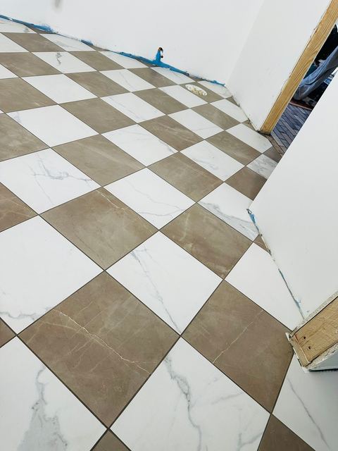 Checkerboard set on the diagonal