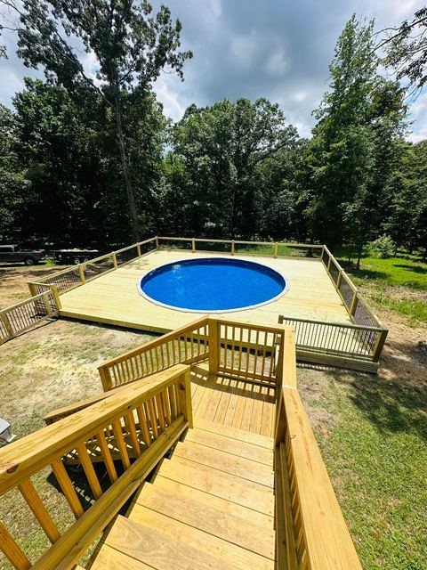 Pool deck and stairs